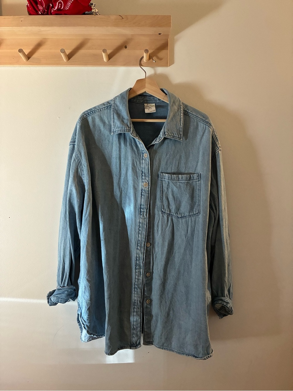 aerie Light Blue Denim Button up
